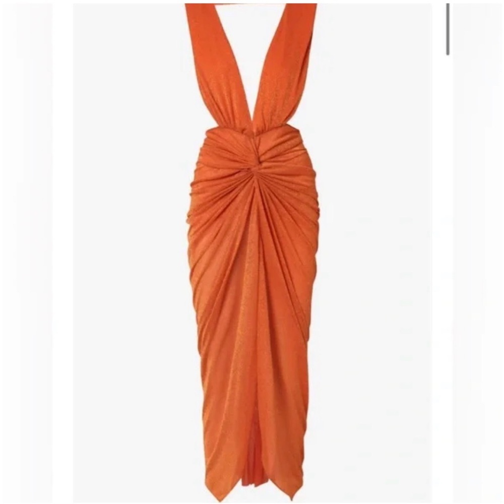 Baobab Collection Vibrant Orange Backless Dress